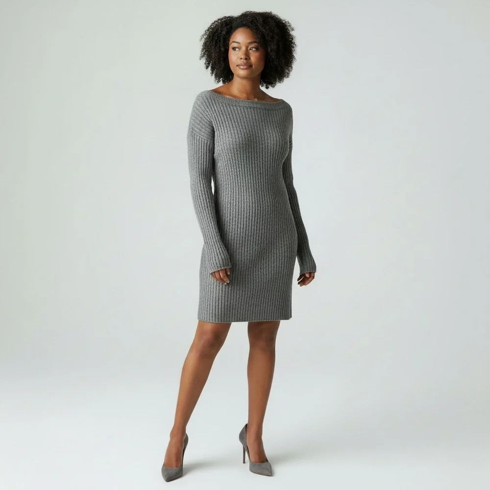 midi red dresses Rihoas Linen Blend Cut Out Midi Dress